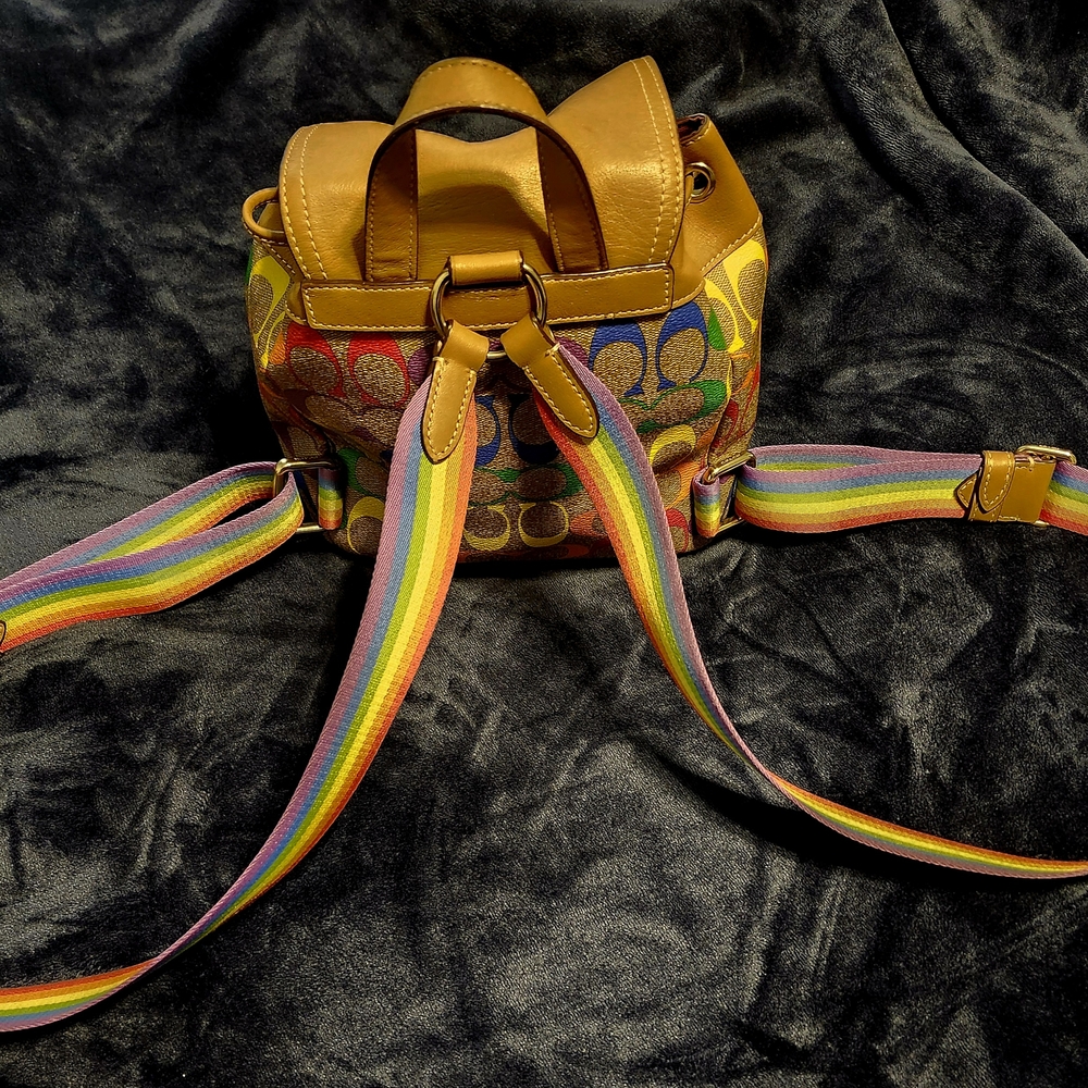 Coach Pennie Backpack 22 In Rainbow - Picture 8 of 8